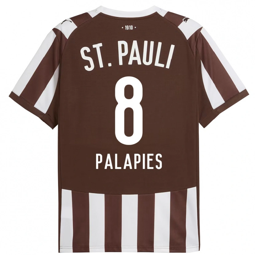 Danxen Hombre Camiseta Noah Palapies #8 Café Blanco 1ª Equipación 2025/26 La Camisa México