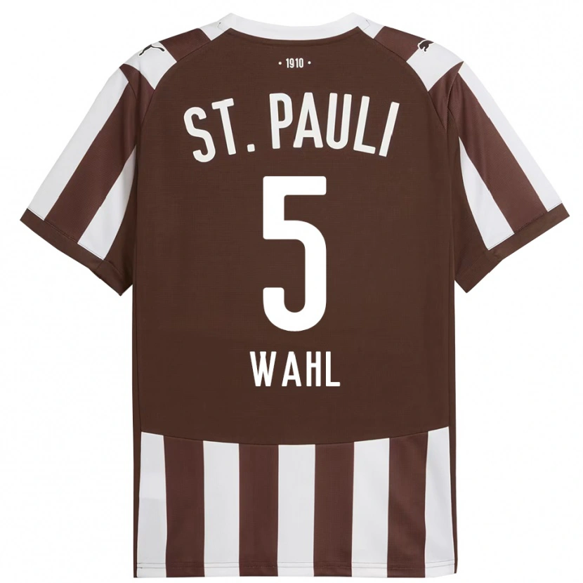 Danxen Hombre Camiseta Hauke Wahl #5 Café Blanco 1ª Equipación 2025/26 La Camisa México