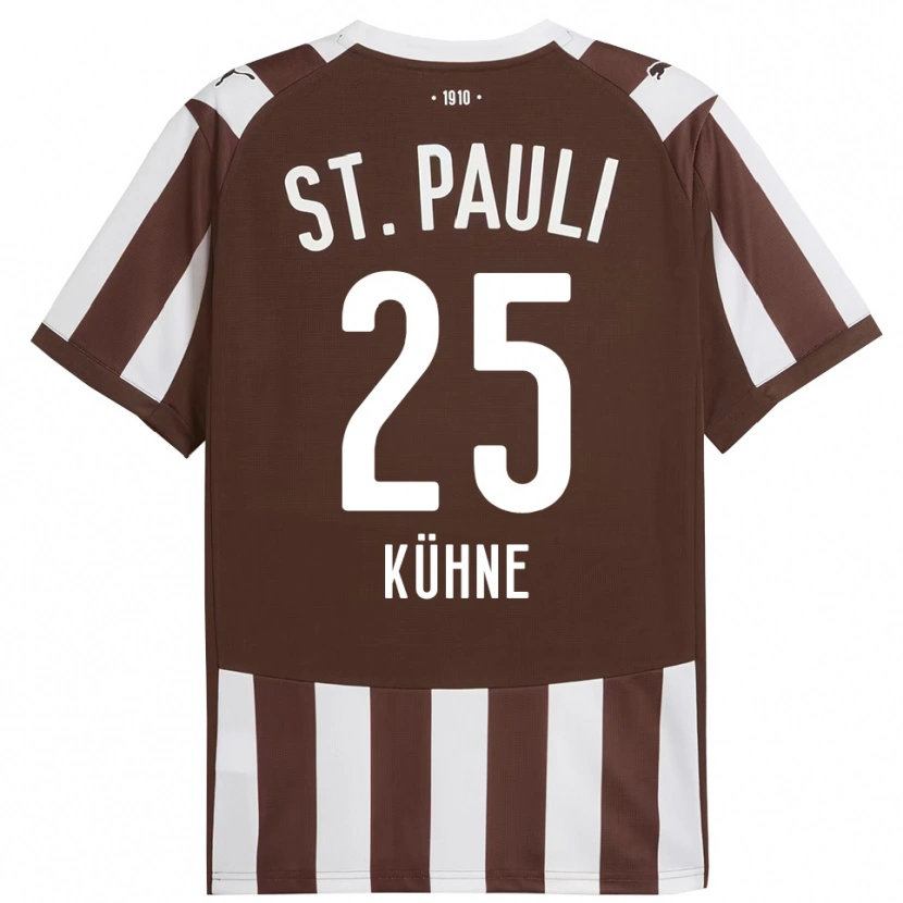 Danxen Hombre Camiseta Florian Kühne #25 Café Blanco 1ª Equipación 2025/26 La Camisa México