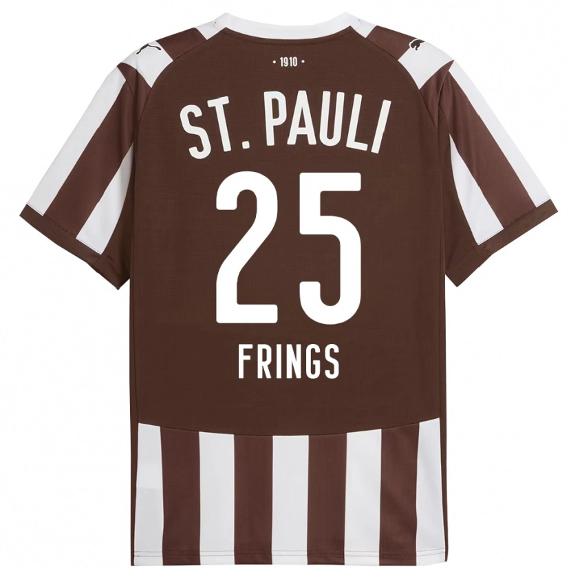 Danxen Hombre Camiseta Emma Frings #25 Café Blanco 1ª Equipación 2025/26 La Camisa México