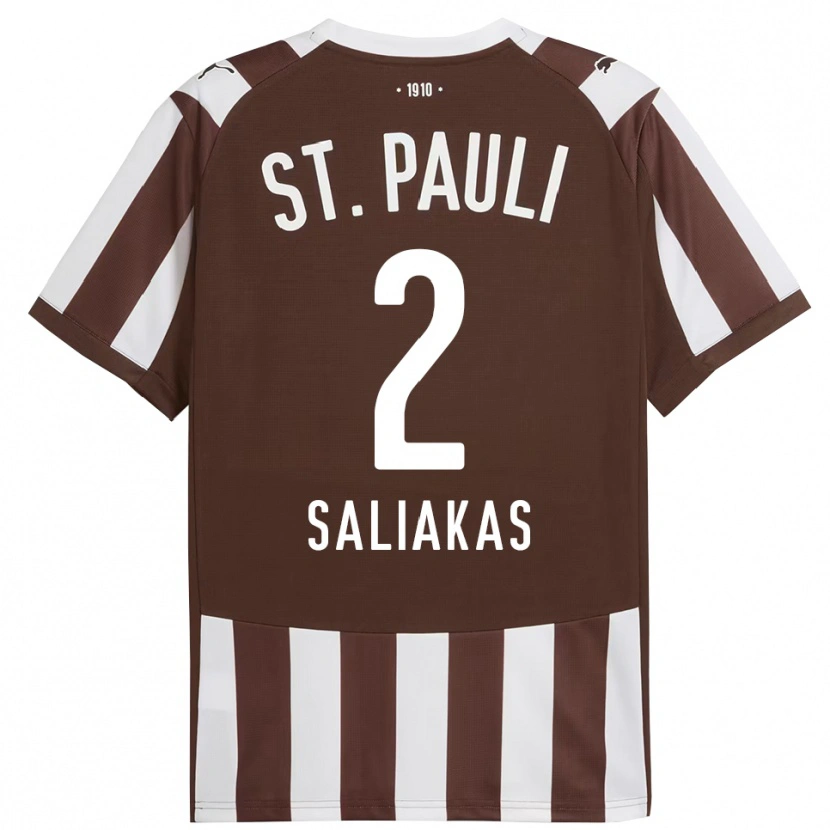 Danxen Hombre Camiseta Manolis Saliakas #2 Café Blanco 1ª Equipación 2025/26 La Camisa México