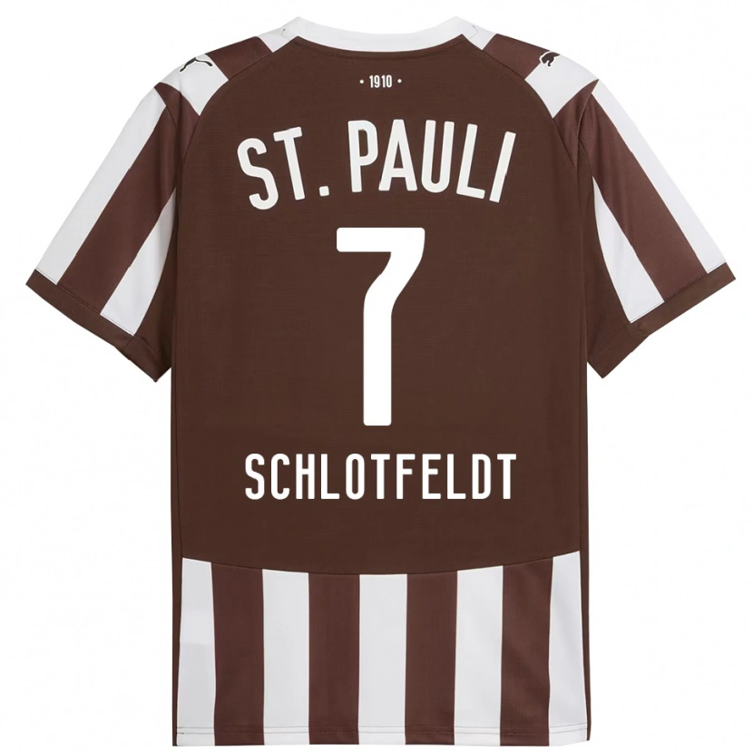Danxen Hombre Camiseta Tim Schlotfeldt #7 Café Blanco 1ª Equipación 2025/26 La Camisa México