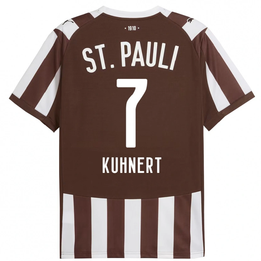 Danxen Hombre Camiseta Carlotta Kuhnert #7 Café Blanco 1ª Equipación 2025/26 La Camisa México