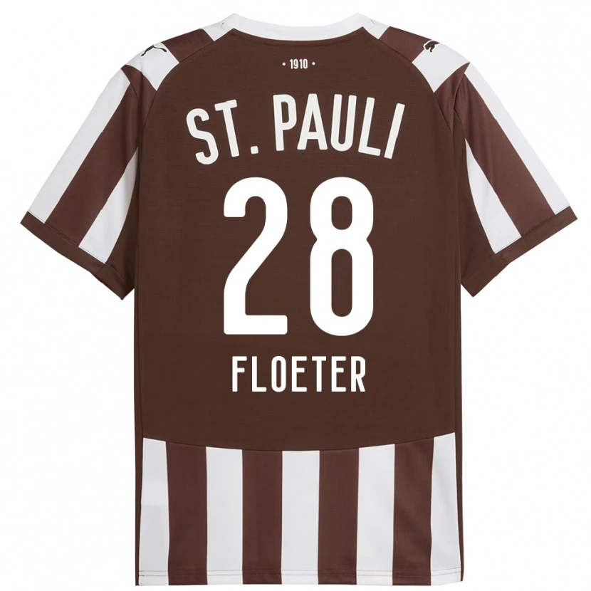 Danxen Hombre Camiseta Joline Floeter #28 Café Blanco 1ª Equipación 2025/26 La Camisa México