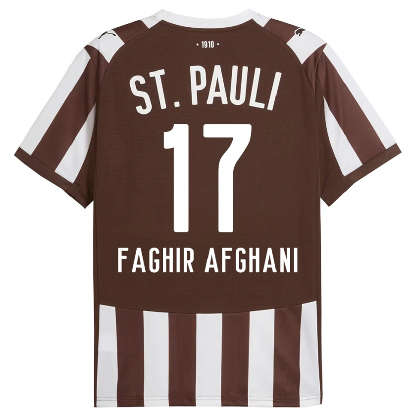 Danxen Hombre Camiseta Younan Faghir Afghani #17 Café Blanco 1ª Equipación 2025/26 La Camisa México
