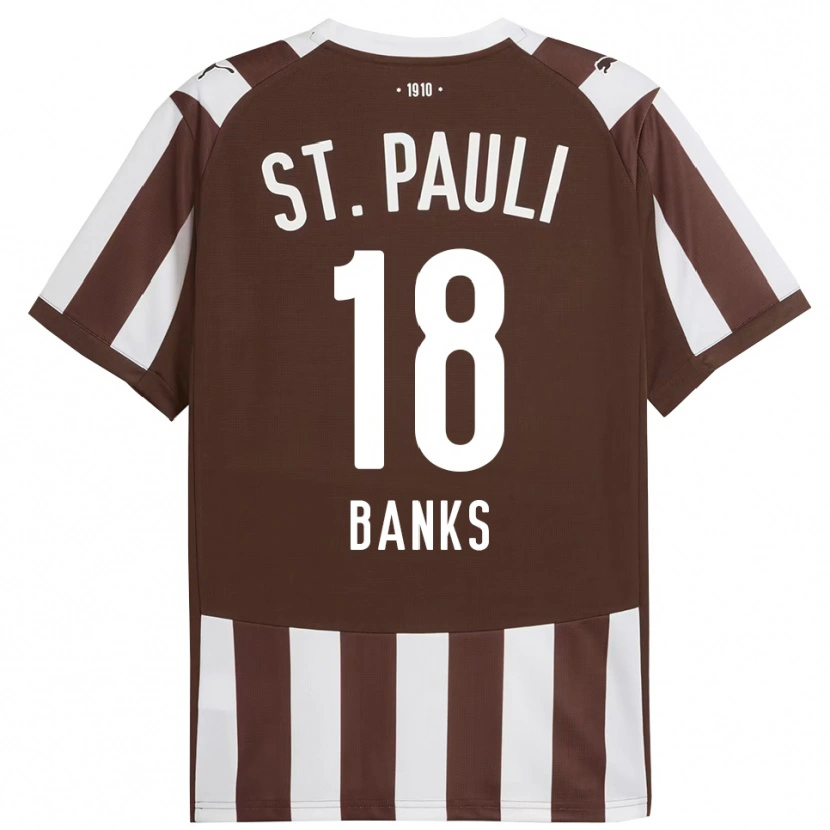 Danxen Hombre Camiseta Scott Banks #18 Café Blanco 1ª Equipación 2025/26 La Camisa México