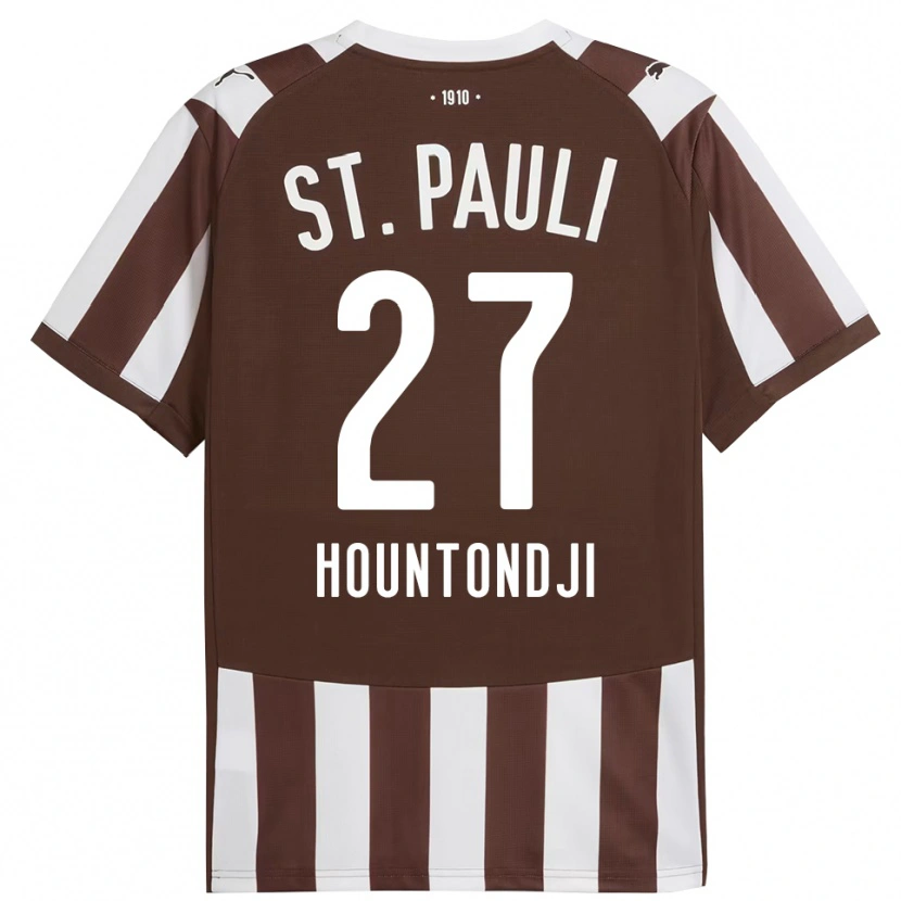Danxen Hombre Camiseta Andréas Hountondji #27 Café Blanco 1ª Equipación 2025/26 La Camisa México