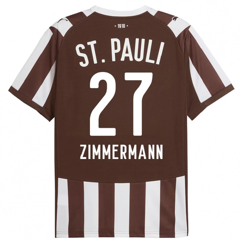 Danxen Hombre Camiseta Tara Zimmermann #27 Café Blanco 1ª Equipación 2025/26 La Camisa México