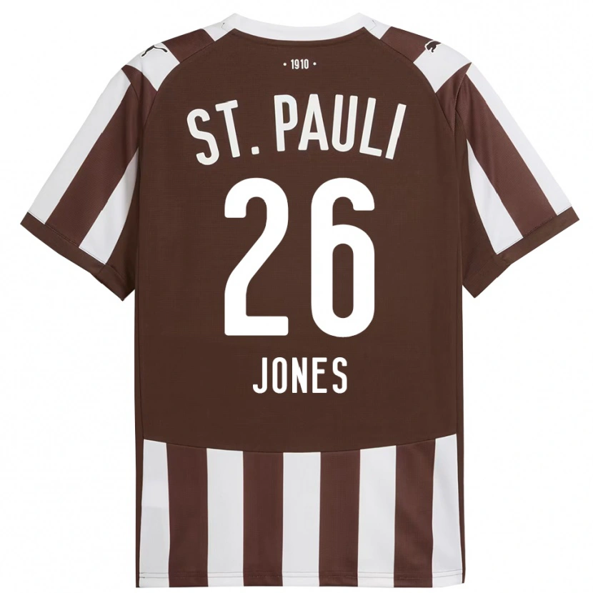 Danxen Hombre Camiseta Ricky-Jade Jones #26 Café Blanco 1ª Equipación 2025/26 La Camisa México