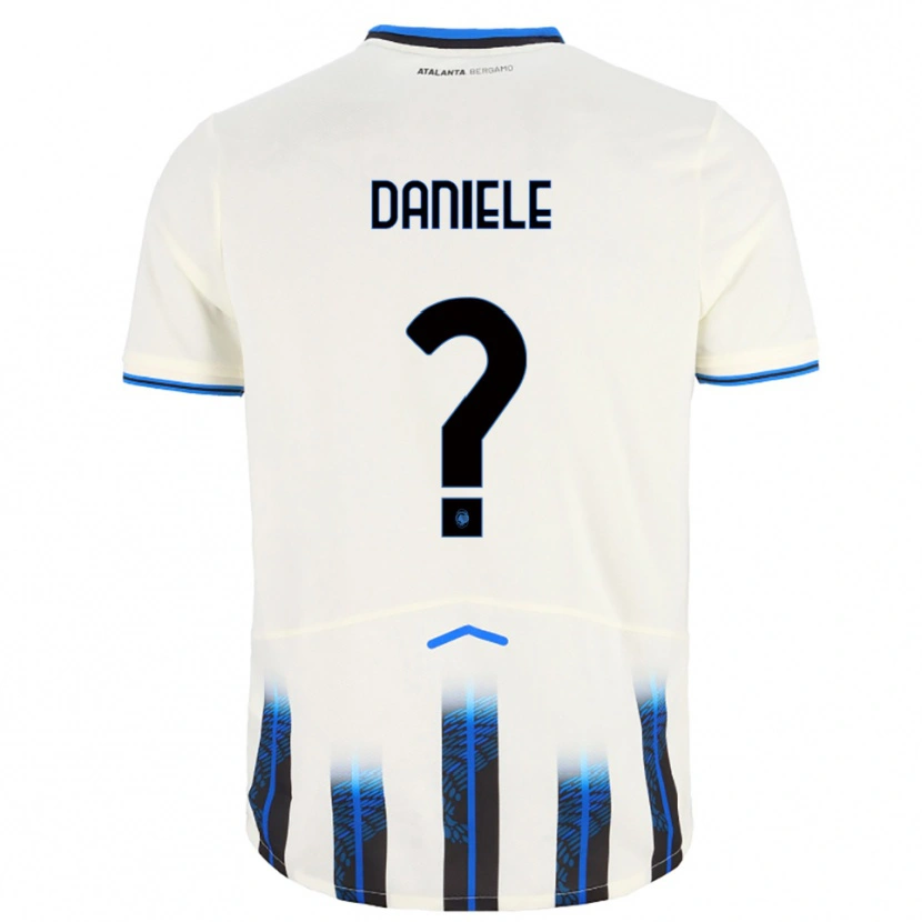 Danxen Hombre Camiseta Matteo Daniele #0 Blanco Azul 2ª Equipación 2025/26 La Camisa México