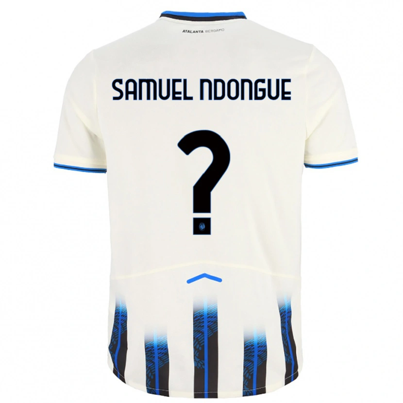 Danxen Hombre Camiseta Frederick Samuel Ndongue #0 Blanco Azul 2ª Equipación 2025/26 La Camisa México