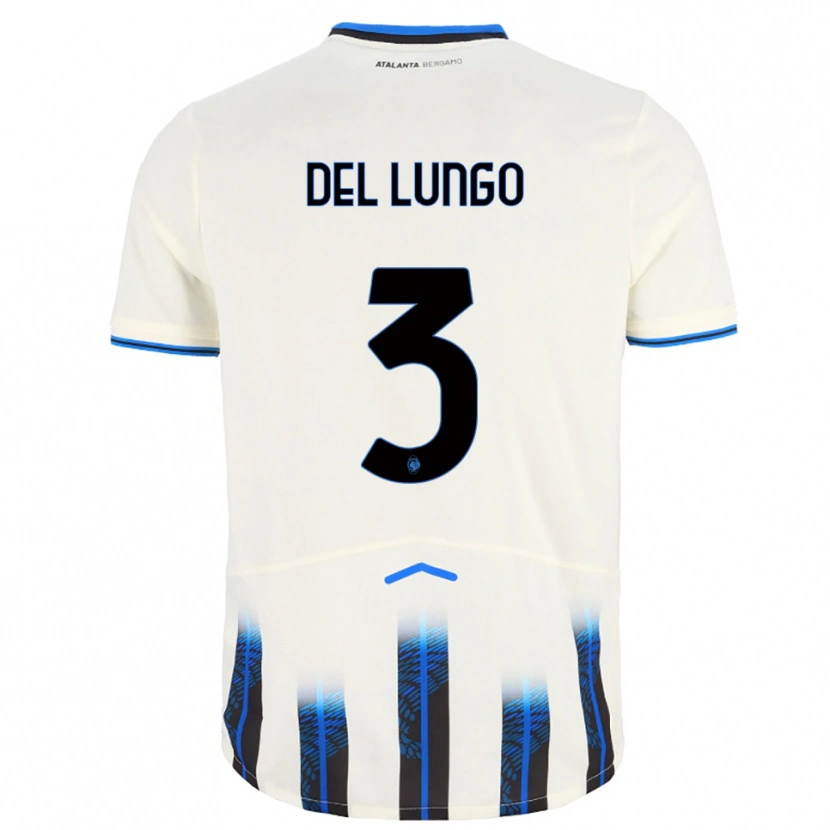 Danxen Hombre Camiseta Tommaso Del Lungo #3 Blanco Azul 2ª Equipación 2025/26 La Camisa México