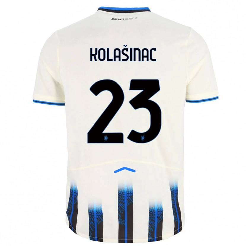 Danxen Hombre Camiseta Sead Kolasinac #23 Blanco Azul 2ª Equipación 2025/26 La Camisa México