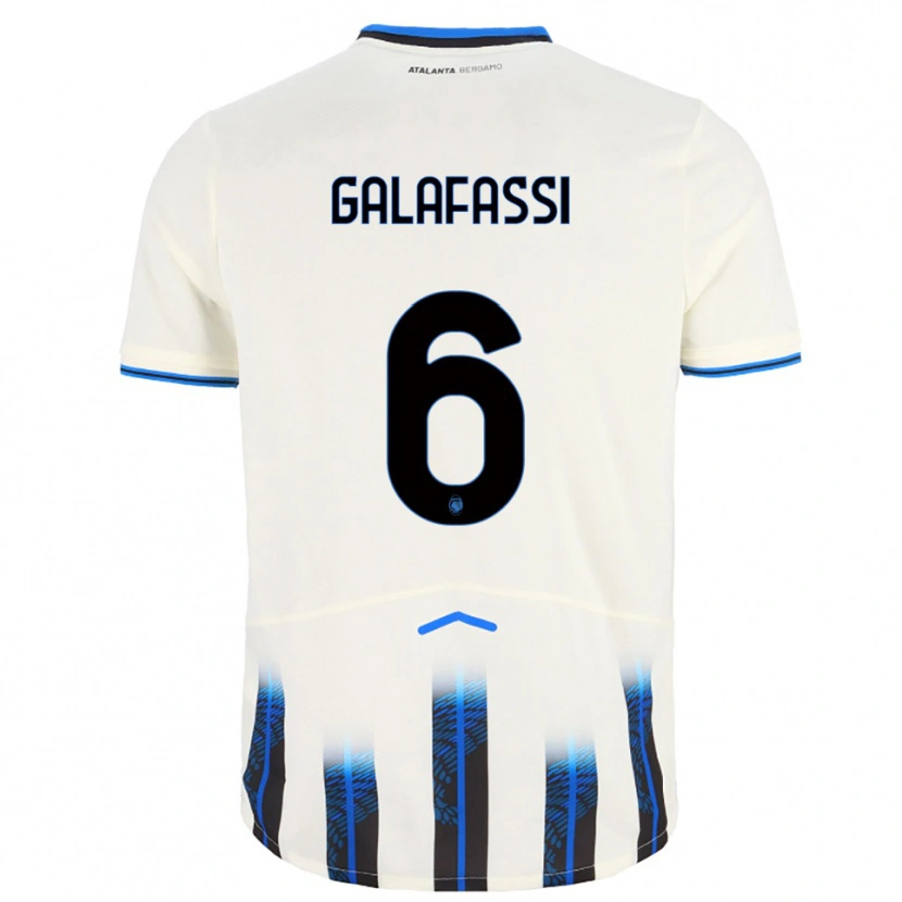 Danxen Hombre Camiseta Filippo Galafassi #6 Blanco Azul 2ª Equipación 2025/26 La Camisa México