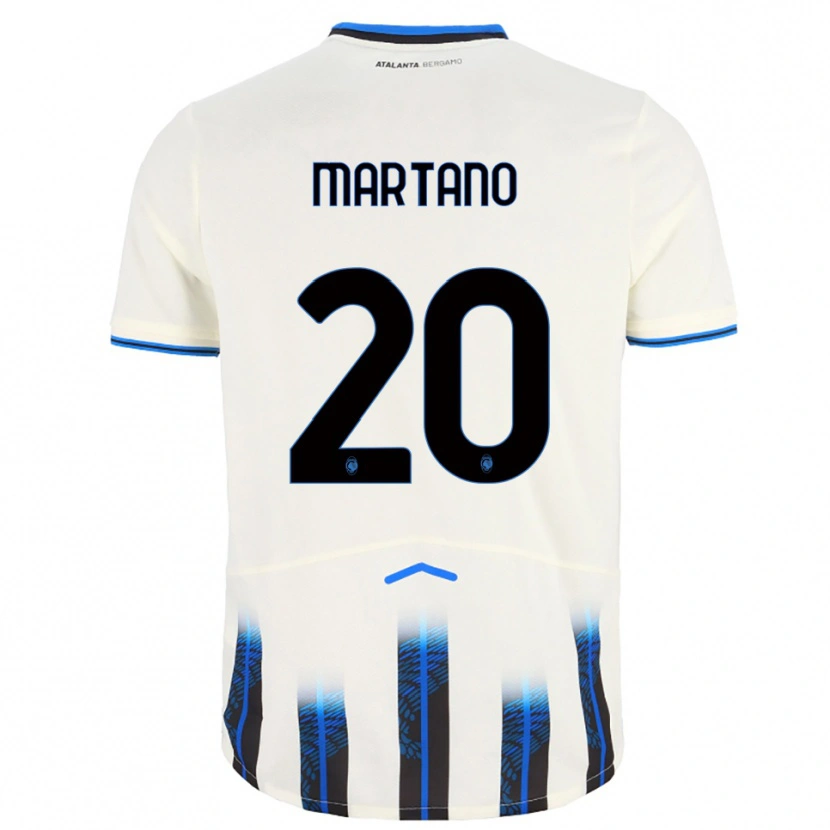 Danxen Hombre Camiseta Aldo Martano #20 Blanco Azul 2ª Equipación 2025/26 La Camisa México