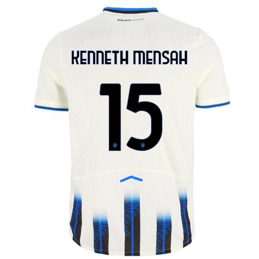 Danxen Hombre Camiseta Anthony Mensah #15 Blanco Azul 2ª Equipación 2025/26 La Camisa México