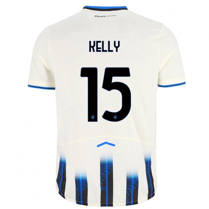 Danxen Hombre Camiseta Maegan Kelly #15 Blanco Azul 2ª Equipación 2025/26 La Camisa México