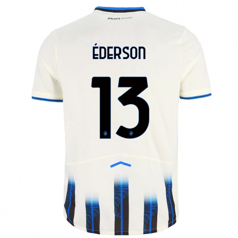 Danxen Hombre Camiseta Éderson #13 Blanco Azul 2ª Equipación 2025/26 La Camisa México
