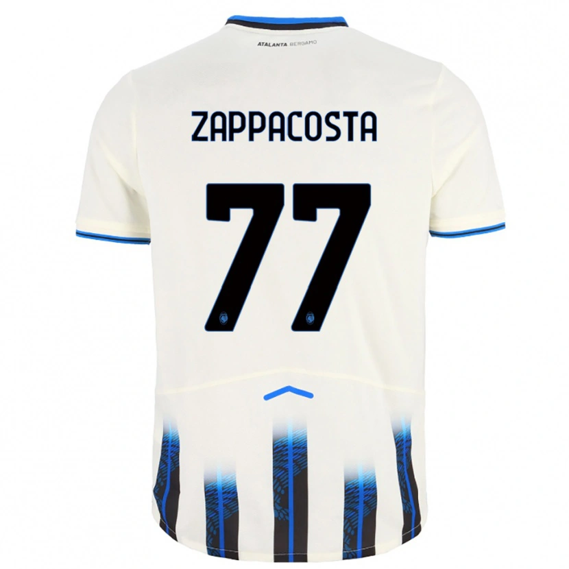 Danxen Hombre Camiseta Davide Zappacosta #77 Blanco Azul 2ª Equipación 2025/26 La Camisa México