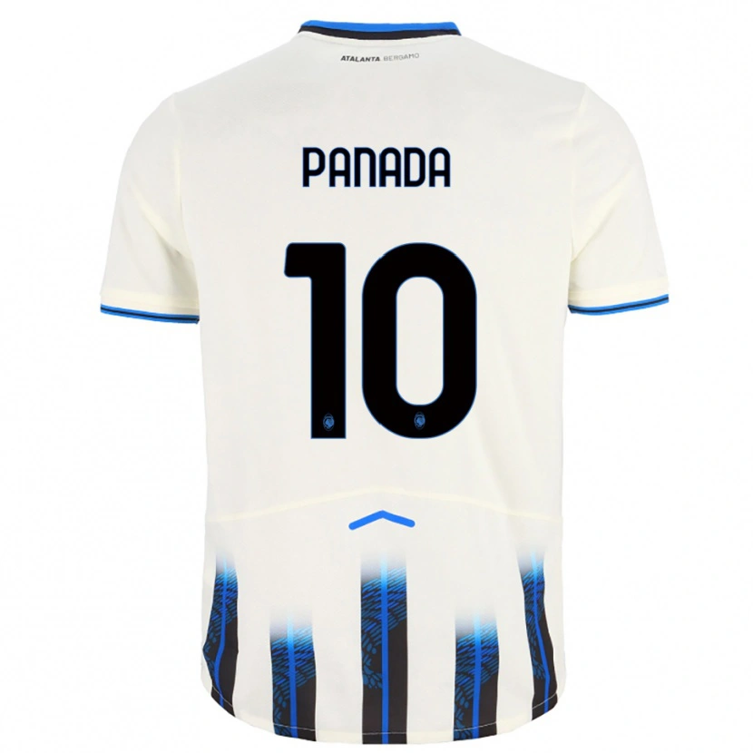 Danxen Hombre Camiseta Simone Panada #10 Blanco Azul 2ª Equipación 2025/26 La Camisa México