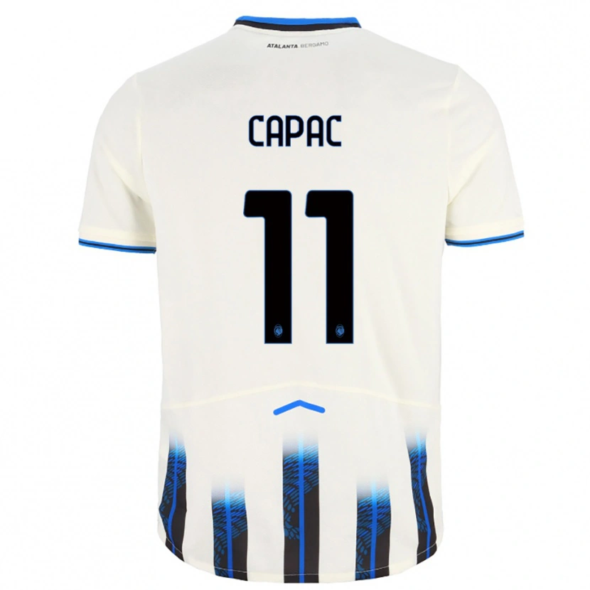 Danxen Hombre Camiseta Alexandru Capac #11 Blanco Azul 2ª Equipación 2025/26 La Camisa México