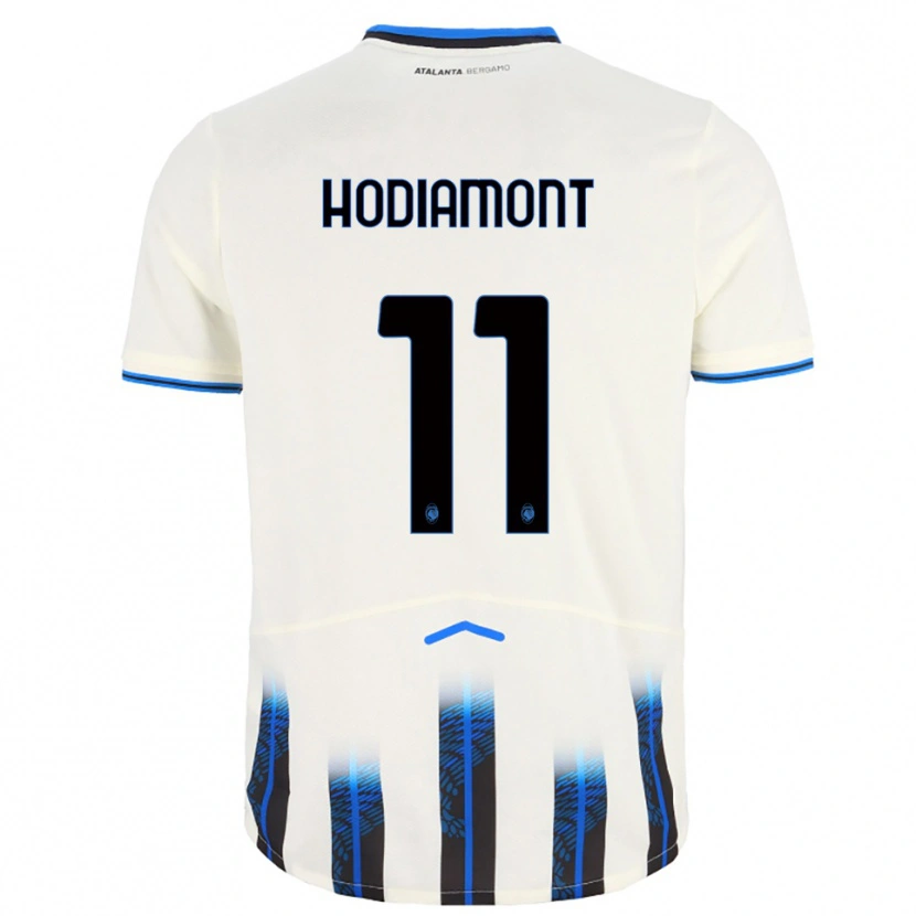 Danxen Hombre Camiseta Lyam Hodiamont #11 Blanco Azul 2ª Equipación 2025/26 La Camisa México