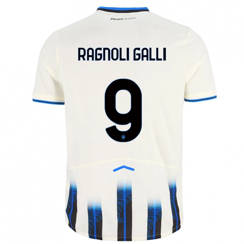 Danxen Hombre Camiseta Federico Ragnoli Galli #9 Blanco Azul 2ª Equipación 2025/26 La Camisa México