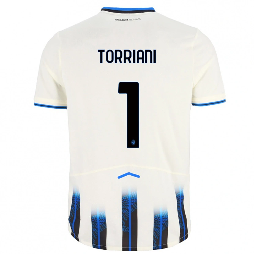 Danxen Hombre Camiseta Andrea Torriani #1 Blanco Azul 2ª Equipación 2025/26 La Camisa México