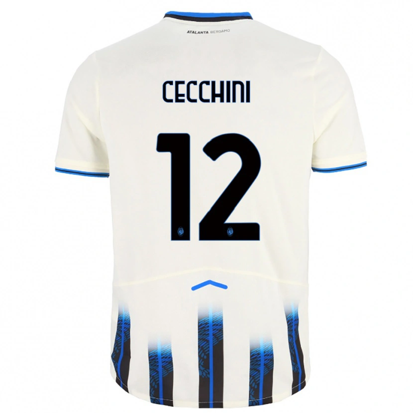 Danxen Hombre Camiseta Filippo Cecchini #12 Blanco Azul 2ª Equipación 2025/26 La Camisa México
