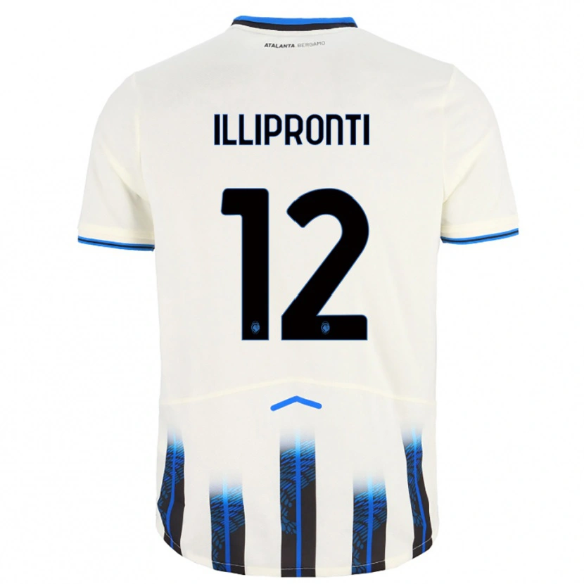 Danxen Hombre Camiseta Filippo Illipronti #12 Blanco Azul 2ª Equipación 2025/26 La Camisa México