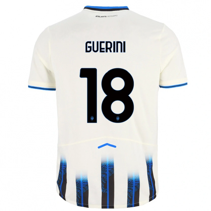 Danxen Hombre Camiseta Alessio Guerini #18 Blanco Azul 2ª Equipación 2025/26 La Camisa México