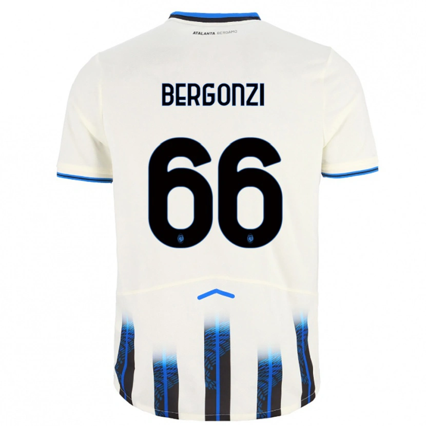 Danxen Hombre Camiseta Federico Bergonzi #66 Blanco Azul 2ª Equipación 2025/26 La Camisa México