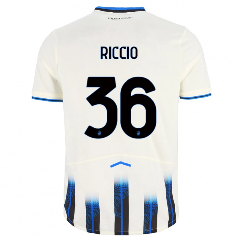Danxen Hombre Camiseta Lorenzo Riccio #36 Blanco Azul 2ª Equipación 2025/26 La Camisa México