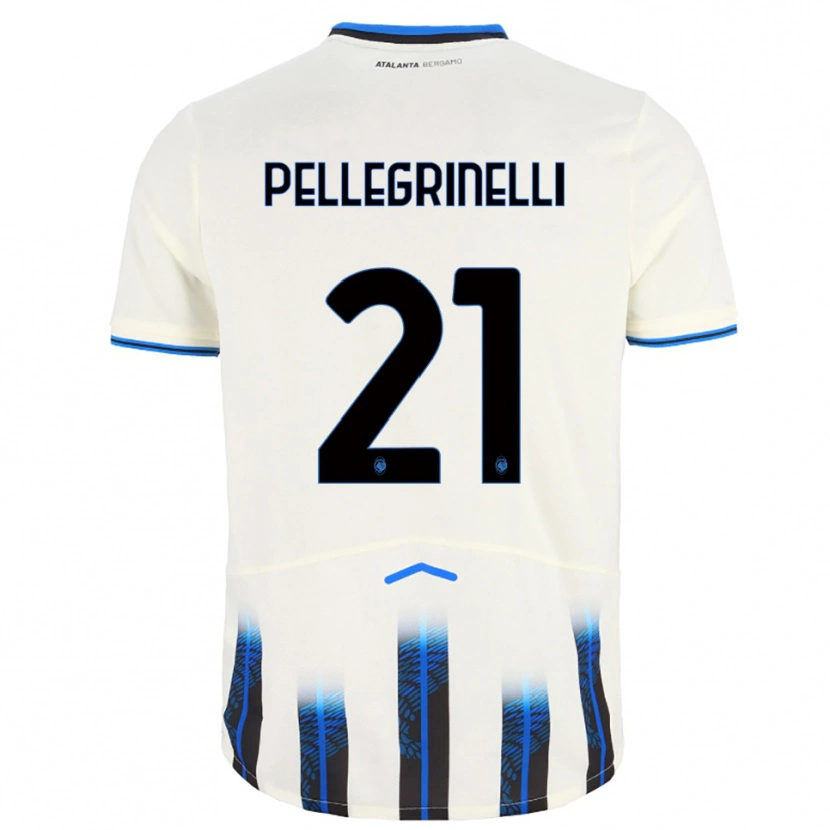 Danxen Hombre Camiseta Giorgia Pellegrinelli #21 Blanco Azul 2ª Equipación 2025/26 La Camisa México