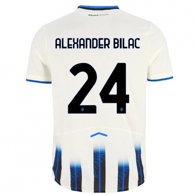 Danxen Hombre Camiseta Max Bilac #24 Blanco Azul 2ª Equipación 2025/26 La Camisa México