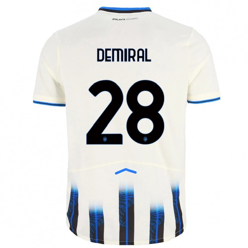 Danxen Hombre Camiseta Merih Demiral #28 Blanco Azul 2ª Equipación 2025/26 La Camisa México