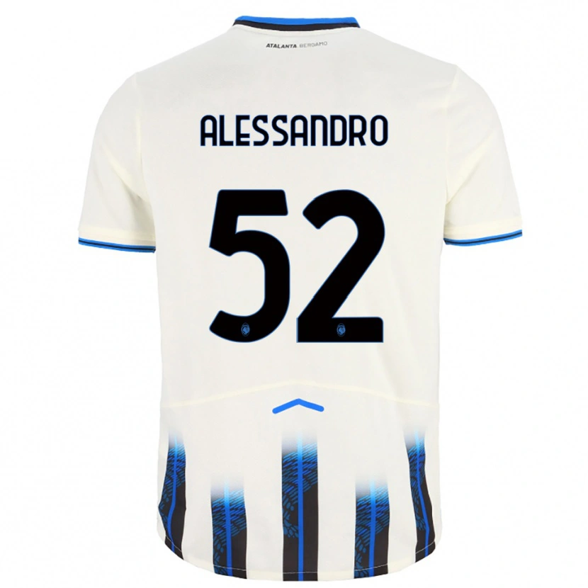 Danxen Hombre Camiseta Alessandro Rinaldi #52 Blanco Azul 2ª Equipación 2025/26 La Camisa México