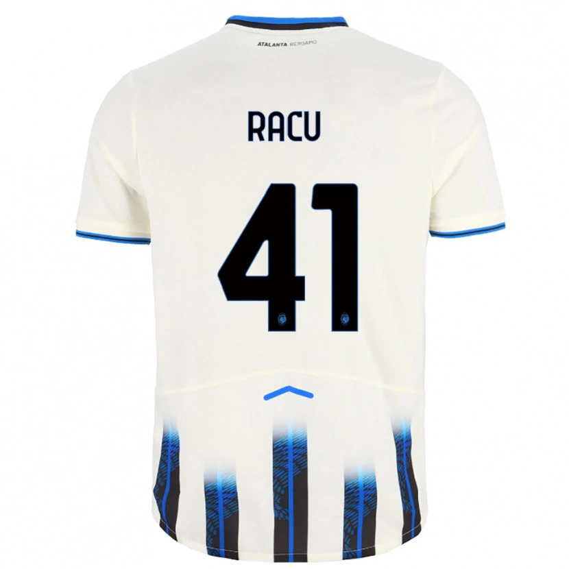 Danxen Hombre Camiseta Andrei Racu #41 Blanco Azul 2ª Equipación 2025/26 La Camisa México