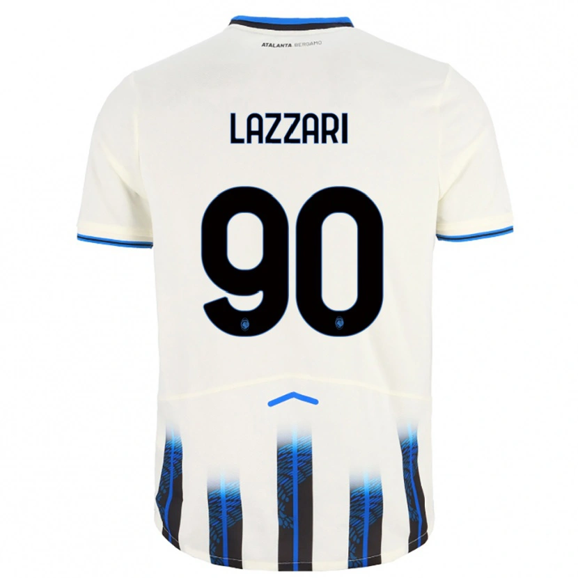 Danxen Hombre Camiseta Ilaria Lazzari #90 Blanco Azul 2ª Equipación 2025/26 La Camisa México