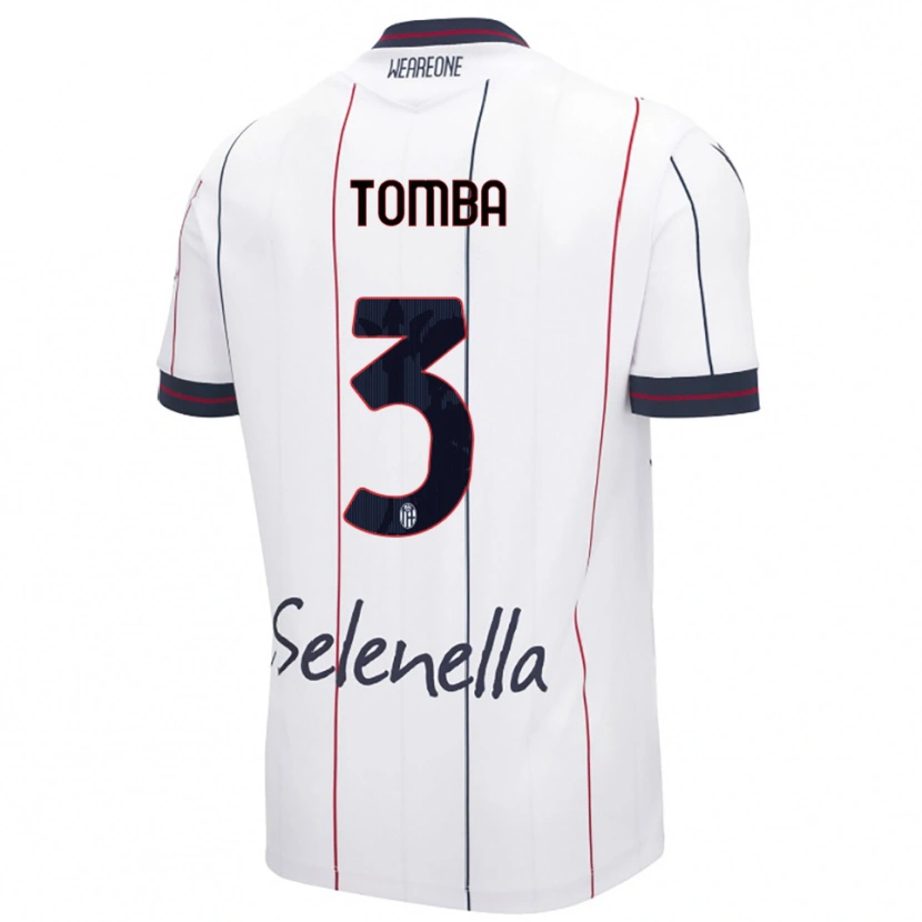 Danxen Hombre Camiseta Davide Tomba #3 Blanco Azul Real 2ª Equipación 2025/26 La Camisa México