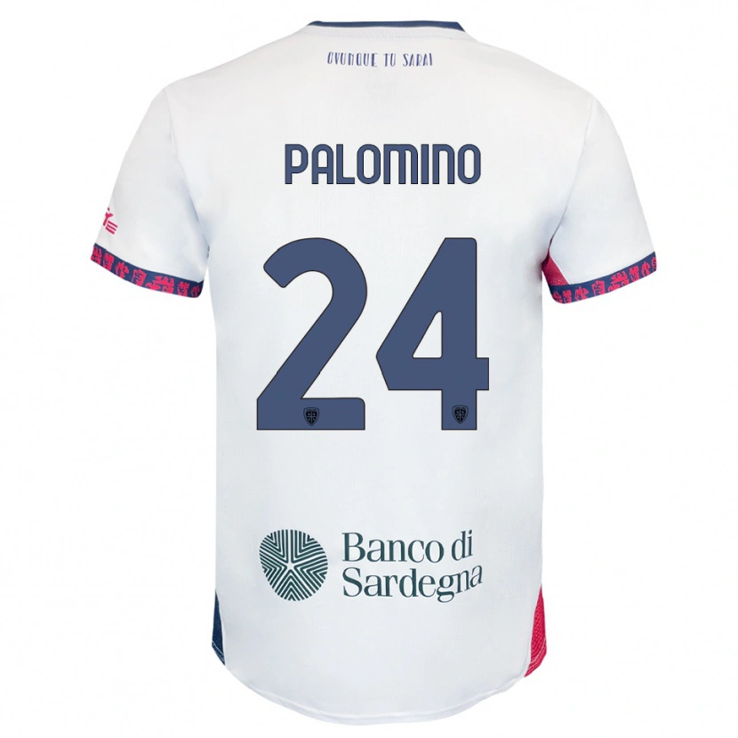 Danxen Hombre Camiseta Jose Luis Palomino #24 Blanco Marino Rojo 2ª Equipación 2025/26 La Camisa México