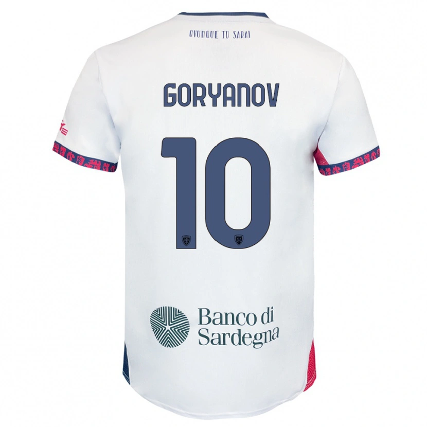 Danxen Hombre Camiseta Kristiyan Goryanov #10 Blanco Marino Rojo 2ª Equipación 2025/26 La Camisa México