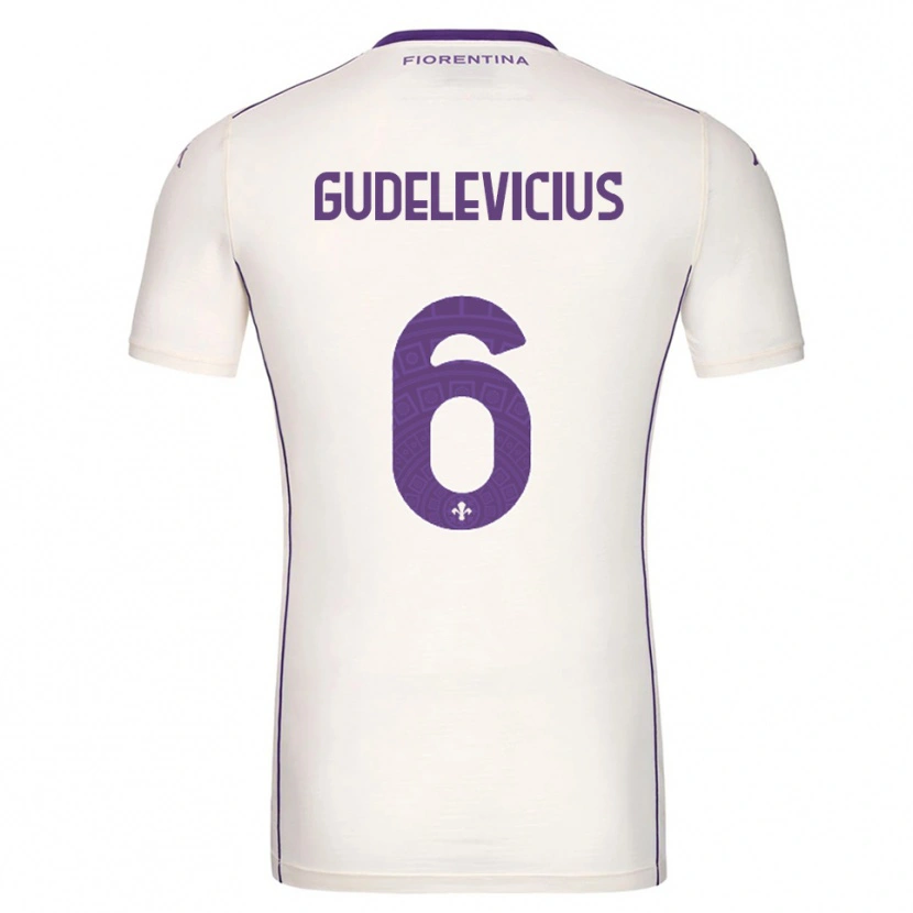 Danxen Hombre Camiseta Ernestas Gudelevičius #6 Blanco Púrpura Rojo 2ª Equipación 2025/26 La Camisa México