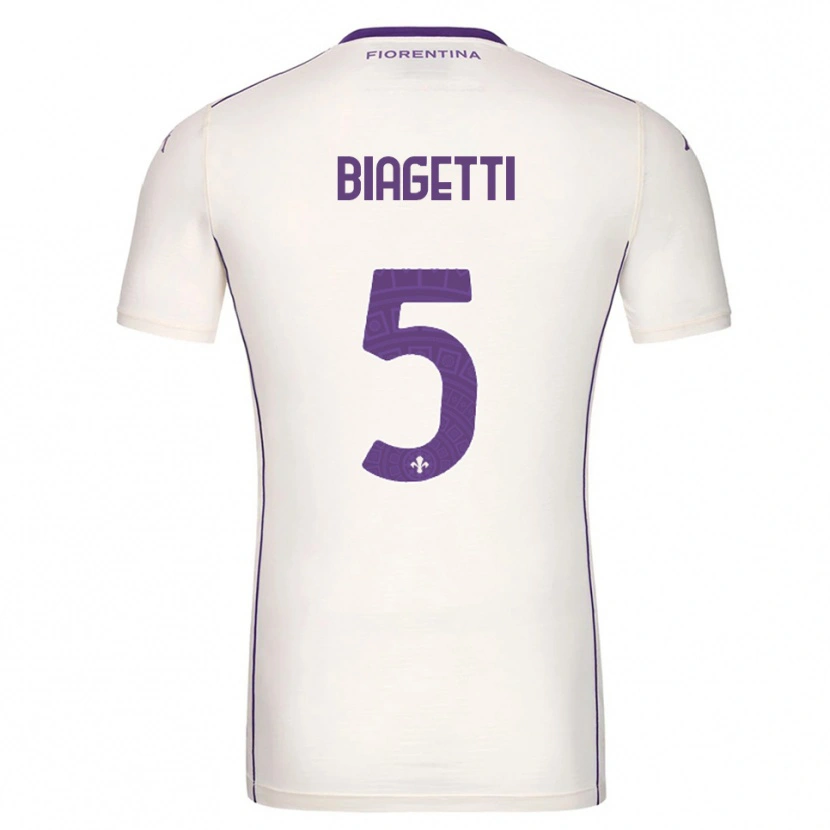 Danxen Hombre Camiseta Christian Biagetti #5 Blanco Púrpura Rojo 2ª Equipación 2025/26 La Camisa México