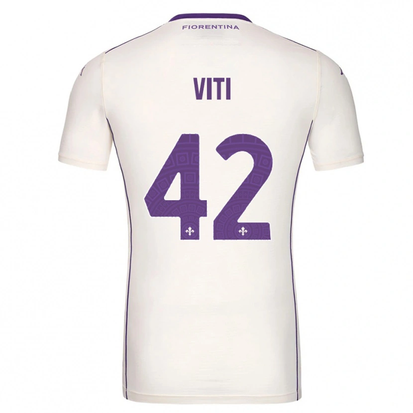 Danxen Hombre Camiseta Mattia Viti #42 Blanco Púrpura Rojo 2ª Equipación 2025/26 La Camisa México