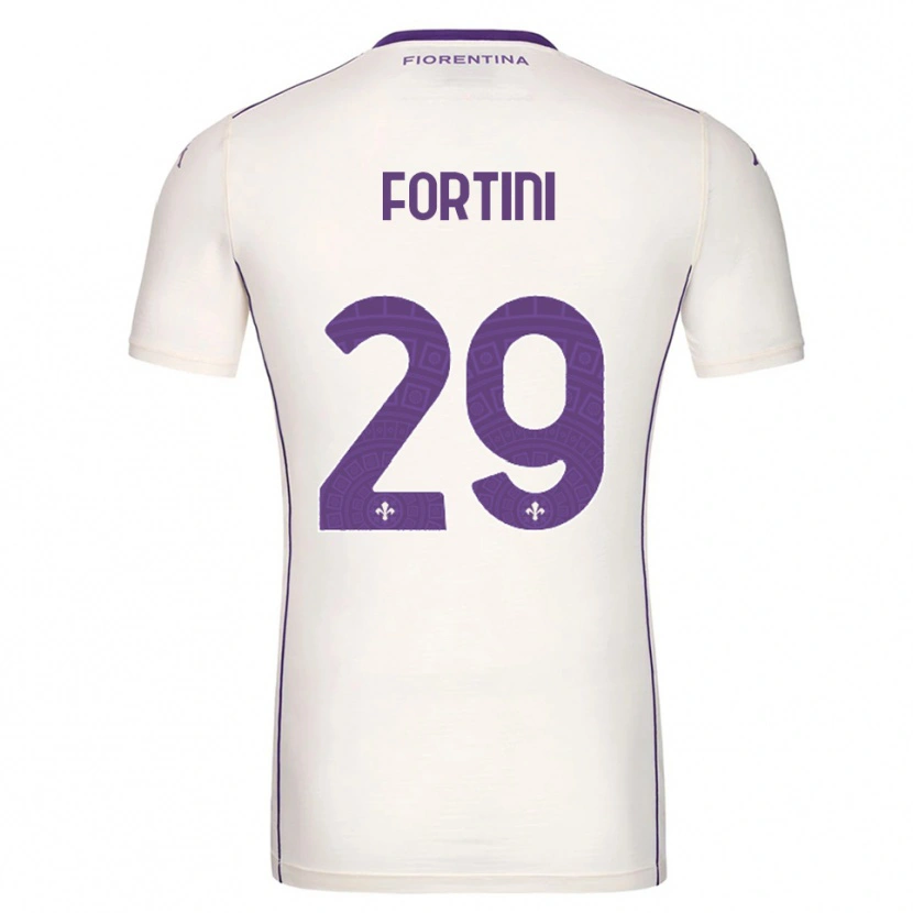 Danxen Hombre Camiseta Niccolò Fortini #29 Blanco Púrpura Rojo 2ª Equipación 2025/26 La Camisa México