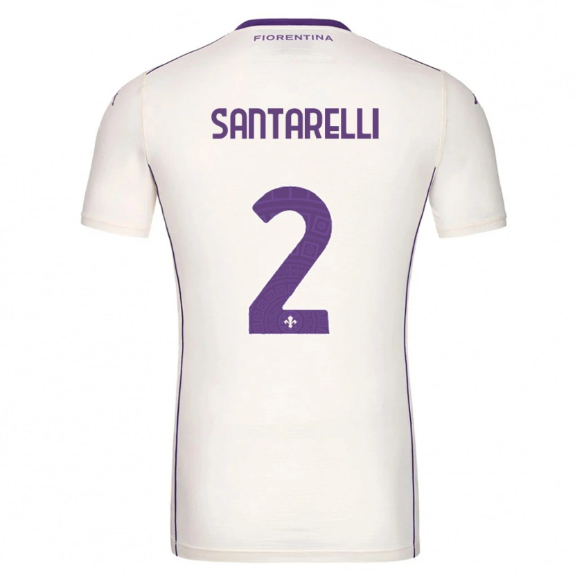 Danxen Hombre Camiseta Andrea Santarelli #2 Blanco Púrpura Rojo 2ª Equipación 2025/26 La Camisa México