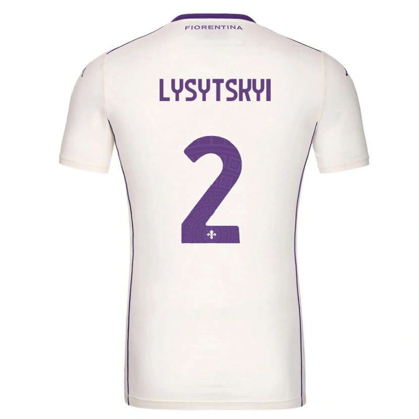 Danxen Hombre Camiseta Andriy Lysytskyi #2 Blanco Púrpura Rojo 2ª Equipación 2025/26 La Camisa México