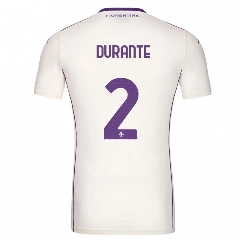 Danxen Hombre Camiseta Francesca Durante #2 Blanco Púrpura Rojo 2ª Equipación 2025/26 La Camisa México