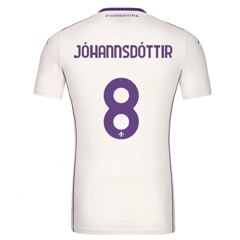 Danxen Hombre Camiseta Alexandra Jóhannsdóttir #8 Blanco Púrpura Rojo 2ª Equipación 2025/26 La Camisa México